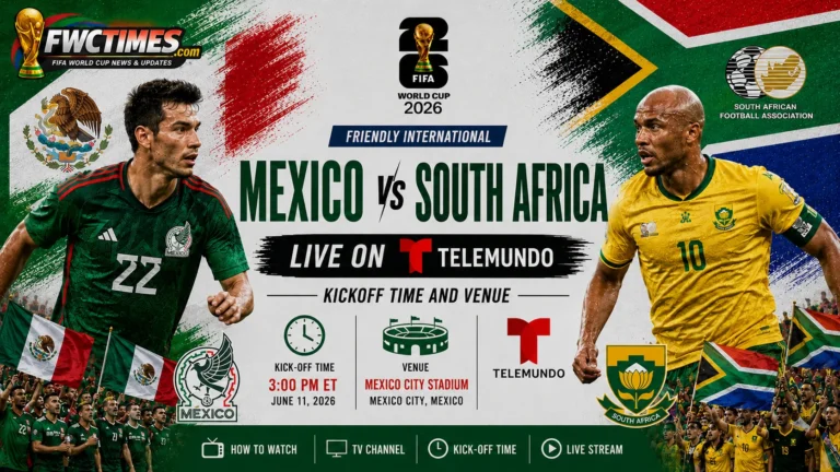 Mexico vs South Africa live on Telemundo with kickoff time, venue details, and match coverage info for fans ready to watch.