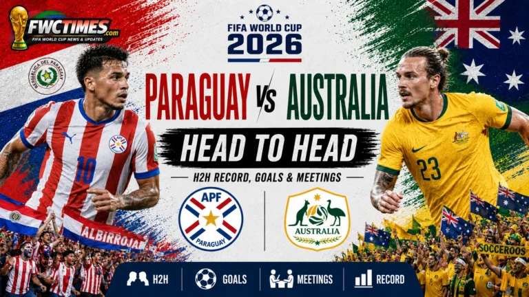 Paraguay vs Australia Head to Head, H2H Record, Goals & Meetings