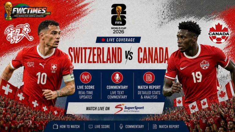 Switzerland vs Canada Live Score, Commentary & Match Report