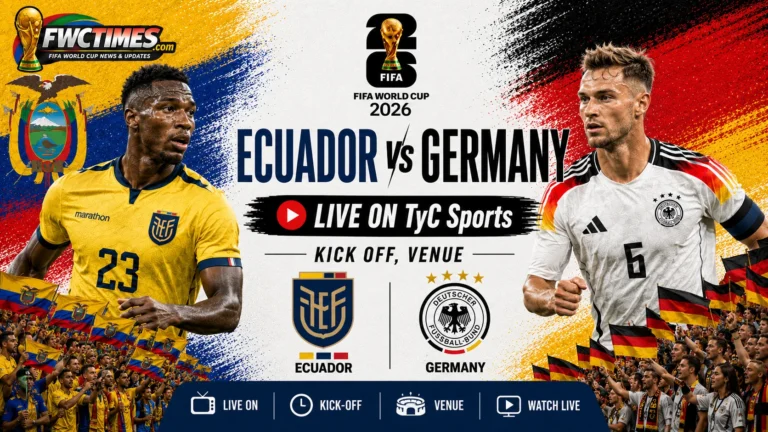 Watch Ecuador vs Germany Live on TyC Sports, Kick off, Venue