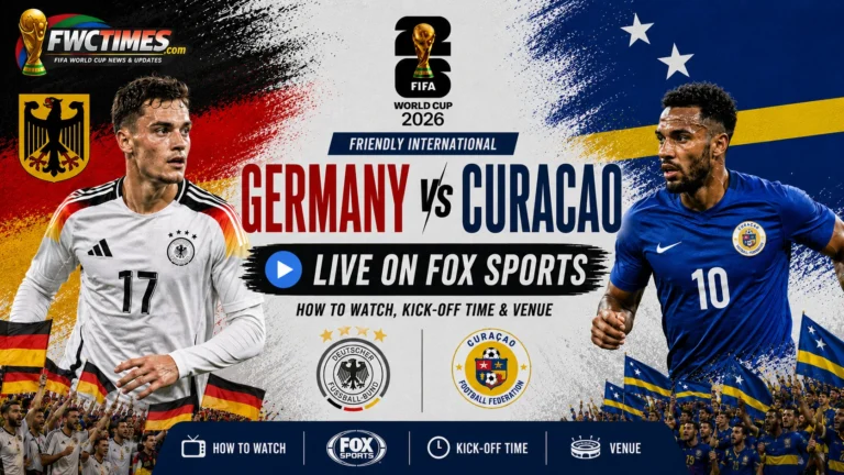 Watch Germany vs Curacao live on FOX Sports with kick-off time, venue details, and match coverage info for World Cup fans.