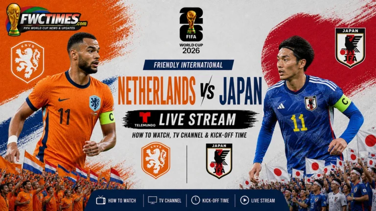 Watch Netherlands vs Japan live on Telefe with kick-off time, venue details, and World Cup match coverage info for fans.