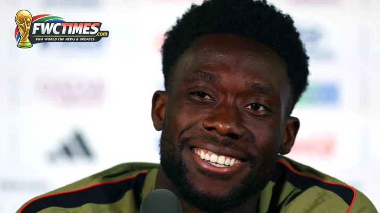 Alphonso Davies training with Canada before World Cup knockout match
