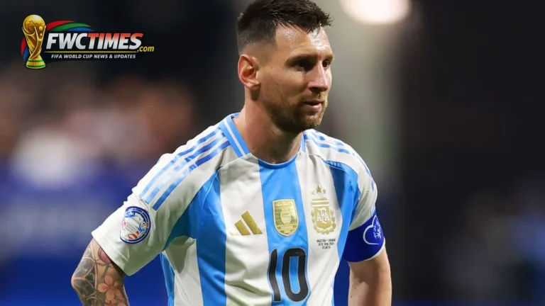 Lionel Messi with Argentina before the Honduras World Cup warm-up in Texas