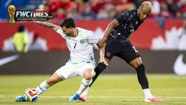 Canada and Ireland players during final World Cup tune-up draw