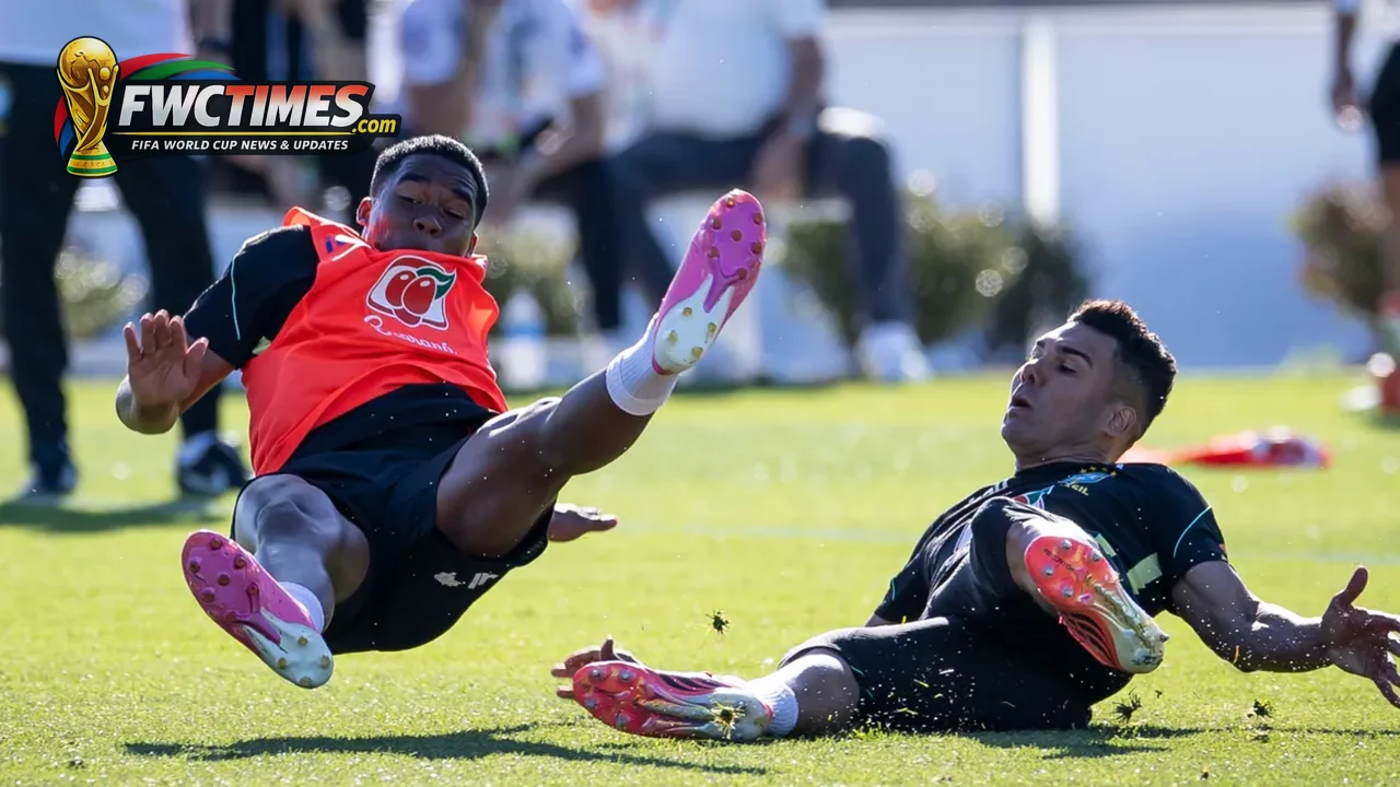 Casemiro and Endrick in Brazil camp before World Cup 2026