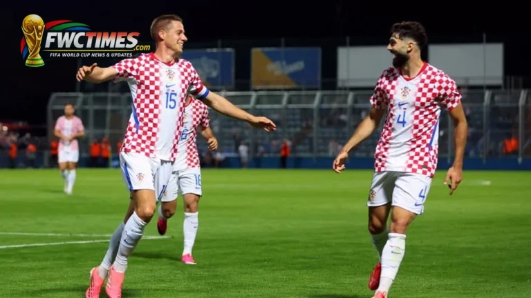 Croatia players celebrate during the Slovenia warm-up before FIFA World Cup 2026