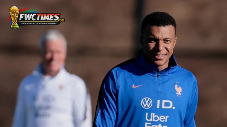 Kylian Mbappe with France before the Ivory Coast World Cup warm-up