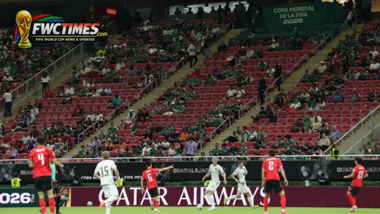 Visible empty seats at a World Cup 2026 match in Guadalajara