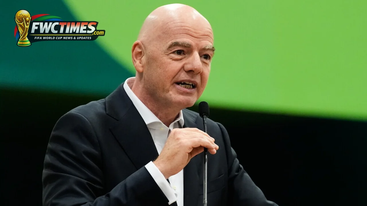 Gianni Infantino speaking before the FIFA World Cup 2026 opening week