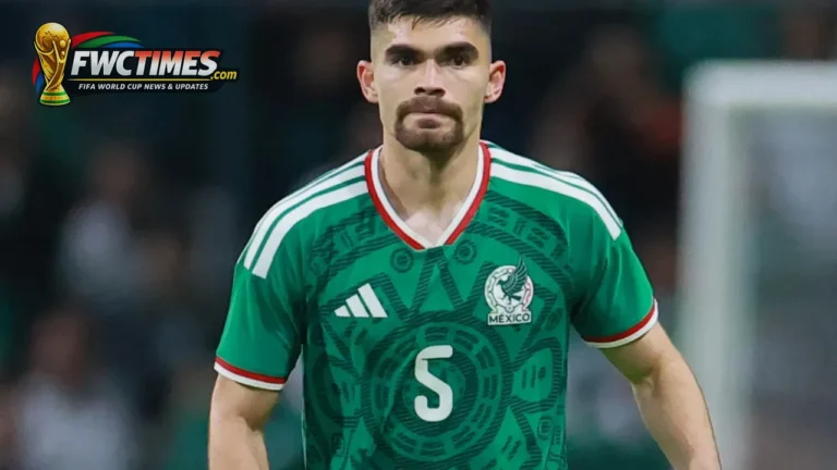 Johan Vasquez celebrating Mexico Serbia 5-1 World Cup warm-up win