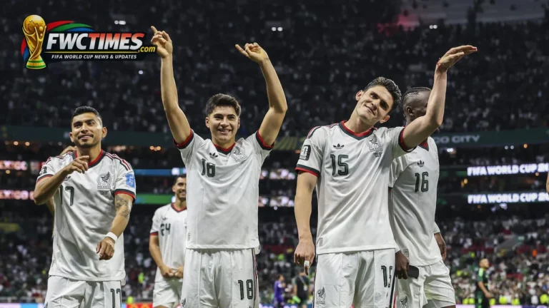 Mexico players celebrating during World Cup 2026 group-stage winning run