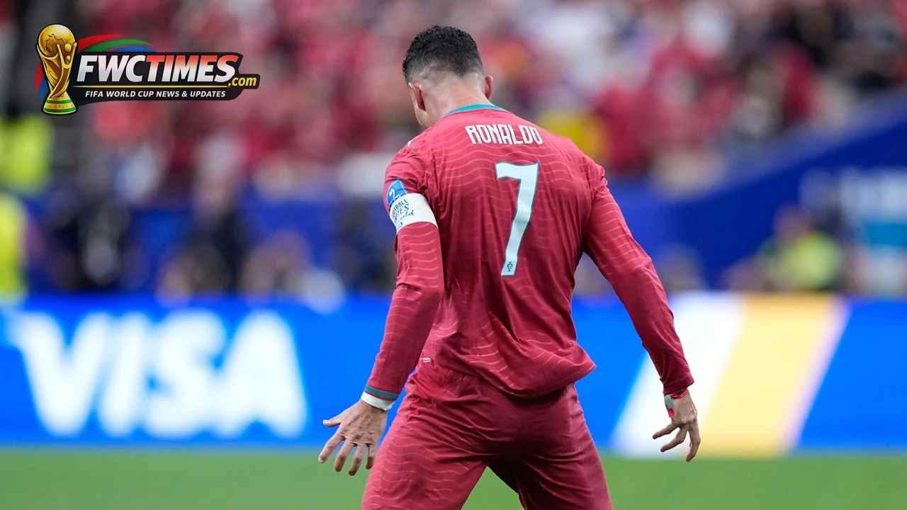 Cristiano Ronaldo celebrates after scoring for Portugal against Uzbekistan at World Cup 2026