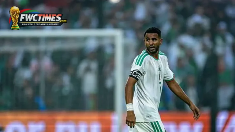 Riyad Mahrez speaking during Algeria's World Cup 2026 preparation camp