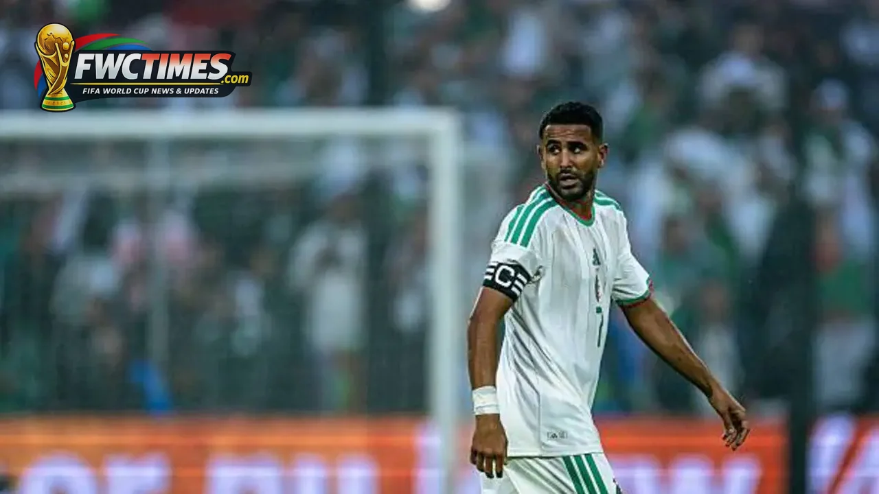 Riyad Mahrez speaking during Algeria's World Cup 2026 preparation camp