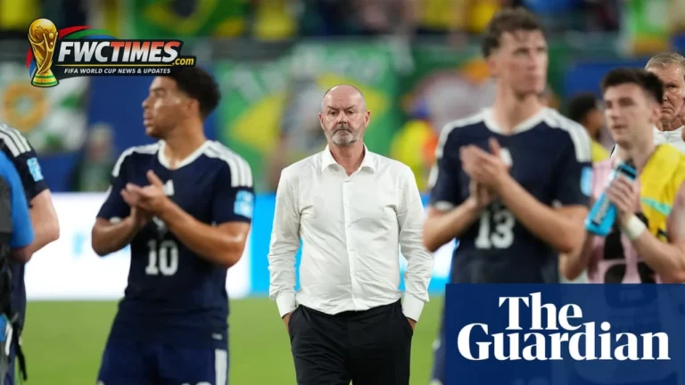 Scotland players react after Brazil defeat at World Cup 2026