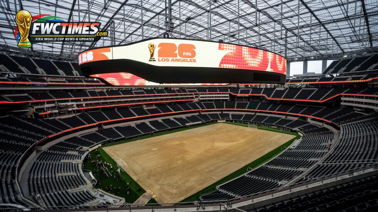 SoFi Stadium workers and supporters gather before World Cup labor talks