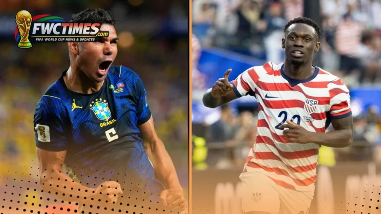 Brazil and United States players during World Cup 2026 all-time table update