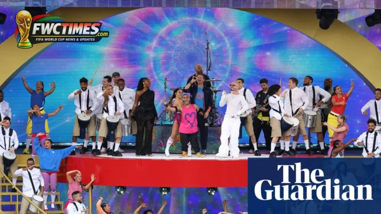 World Cup final halftime show planning at MetLife Stadium before the 2026 final