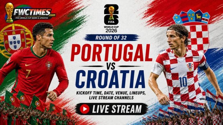 Portugal vs Croatia Kickoff Time, Date, Venue, Lineups, Live Stream Channels