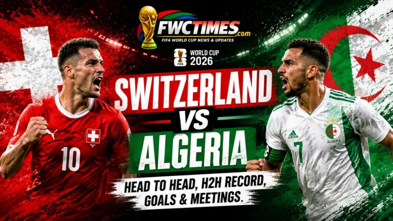 Switzerland vs Algeria H2H graphic with head-to-head record, goals and past meetings—click to explore the full match history.