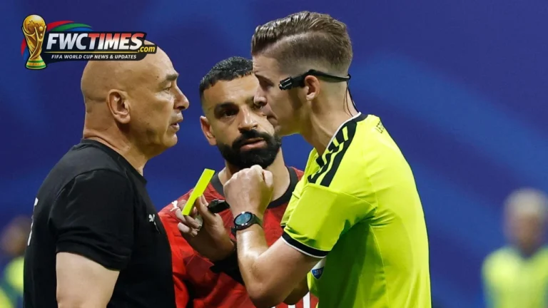 Egypt coach Hossam Hassan protesting during Argentina Egypt World Cup 2026 VAR controversy