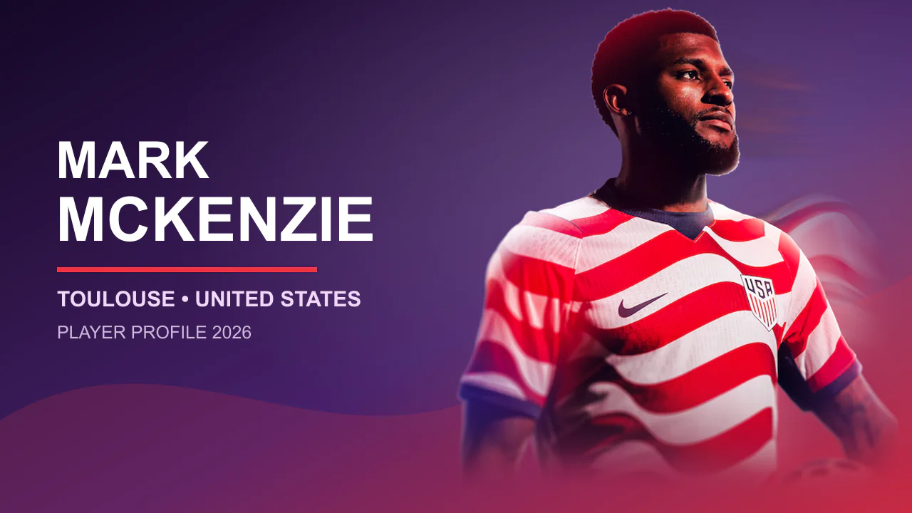 Mark McKenzie in United States kit for his Toulouse and USMNT profile