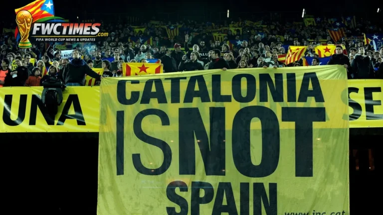 Barcelona supporters and Spain fans during World Cup 2026 Catalan identity debate